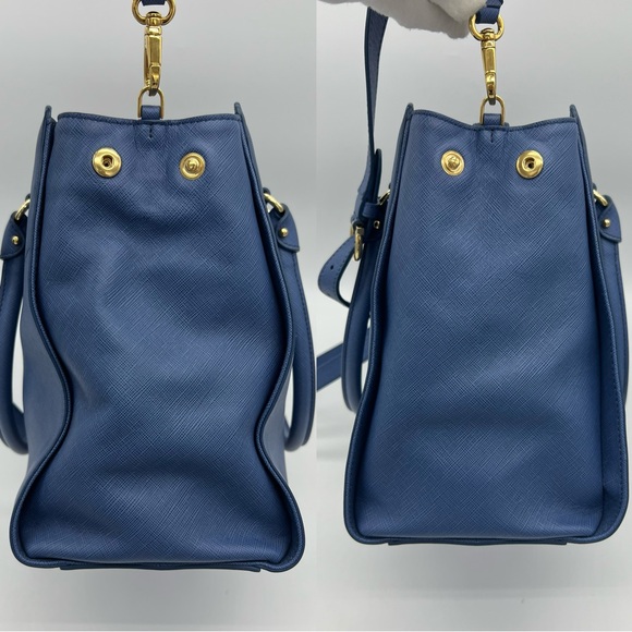 Authentic Salvatore Ferragamo Gancini blue Becky satchel - Picture 8 of 17